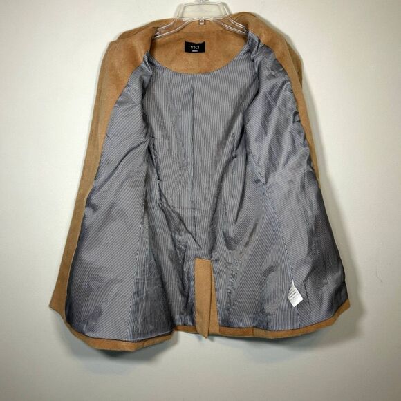 tan & grey button up coat - Picture 3 of 3